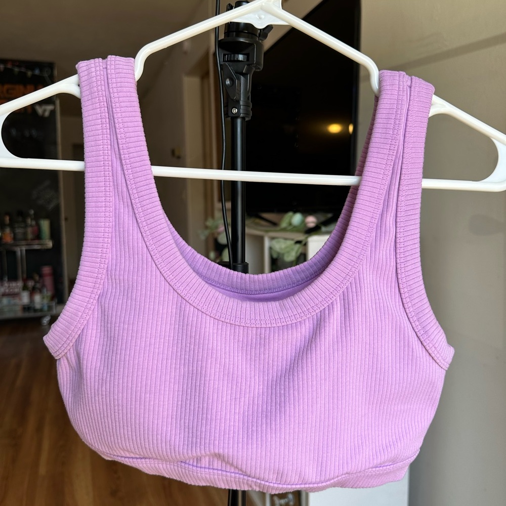 Alo Yoga Wellness Bra Pink Lavender